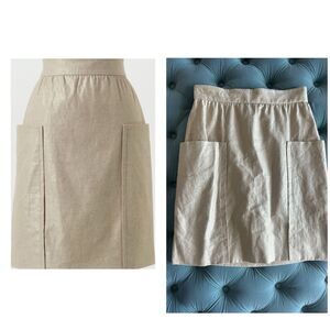 Cartonnier Shimmer Linen Cotton Pencil Casetta Skirt Size 10 ANTHROPOLOGIE